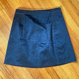 ZARA faux pony hair miniskirt, Size: Small, Color: black